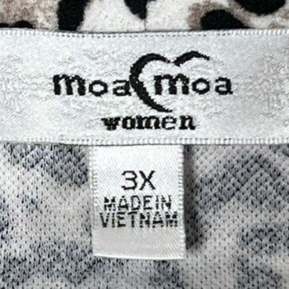 Moa Moa Women’s Waterfall Front Open Leopard Blazer Jacket Plus Size 3X - Picture 2 of 9